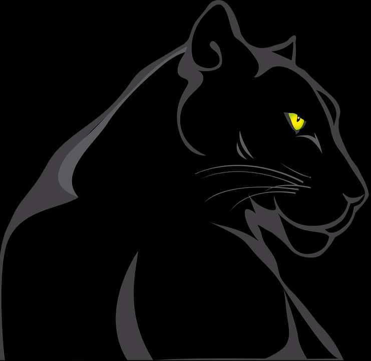 Black Panther Silhouette Art