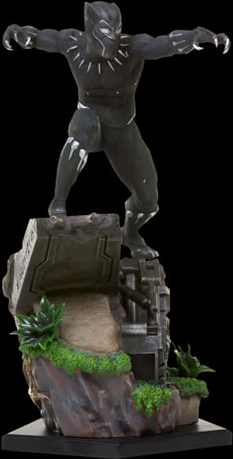 Black Panther Statue Pose