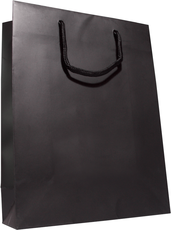 Black Paper Shopping Bag