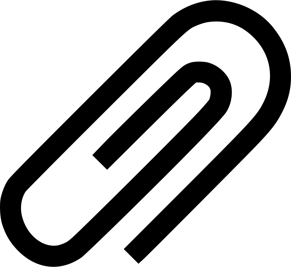 Black Paperclip Icon