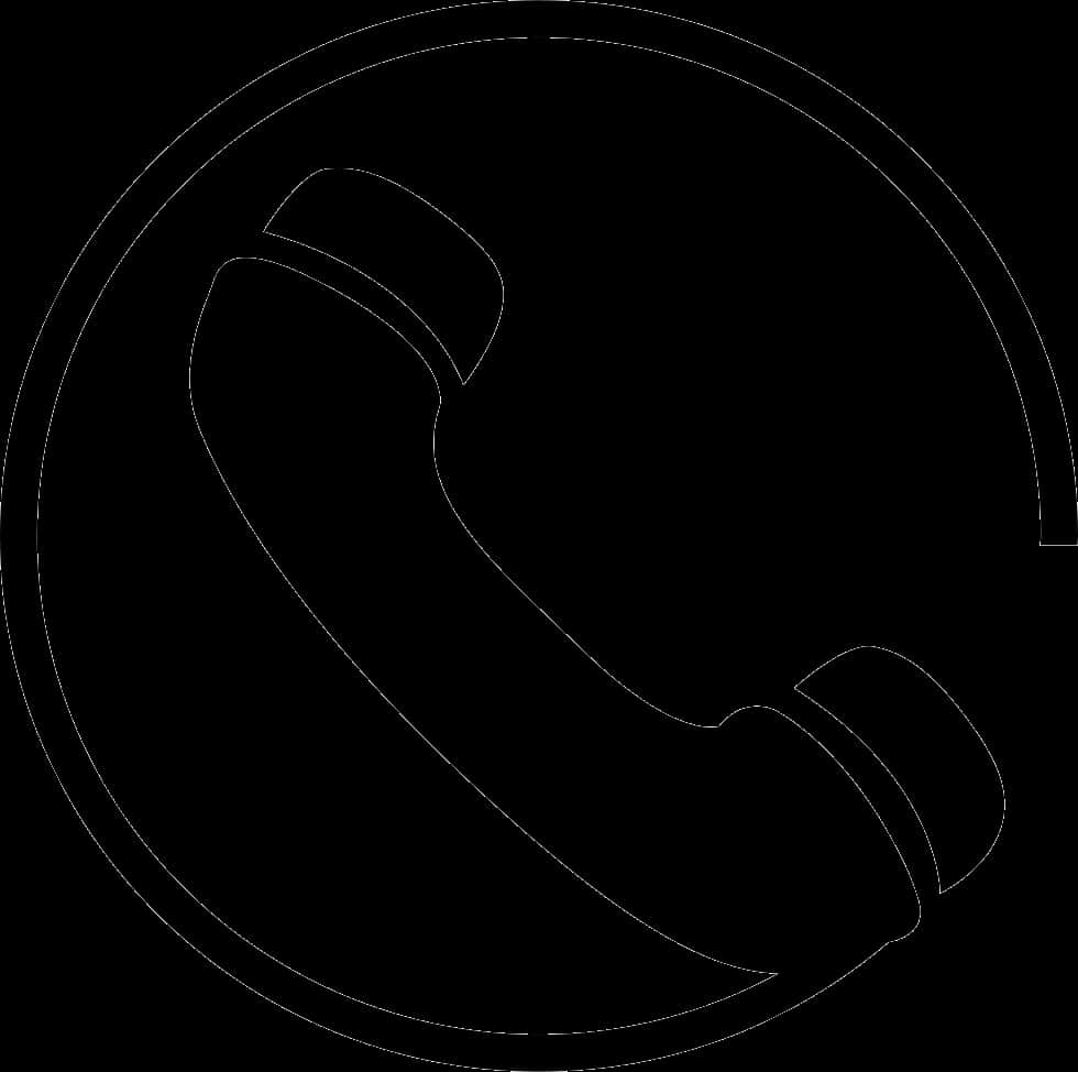 Black Phone Icon Outline