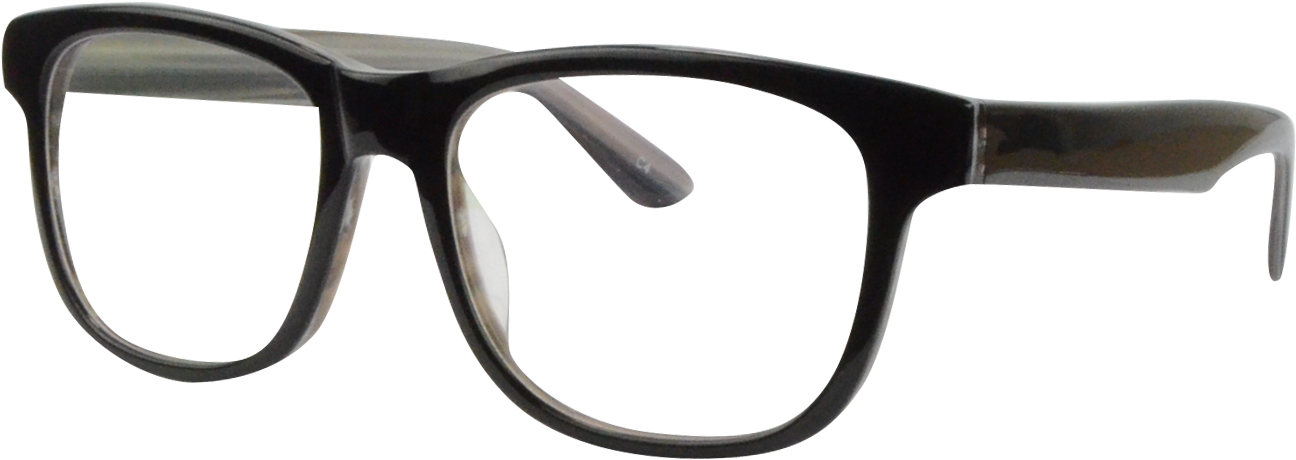 Black Plastic Eyeglasses Transparent Background