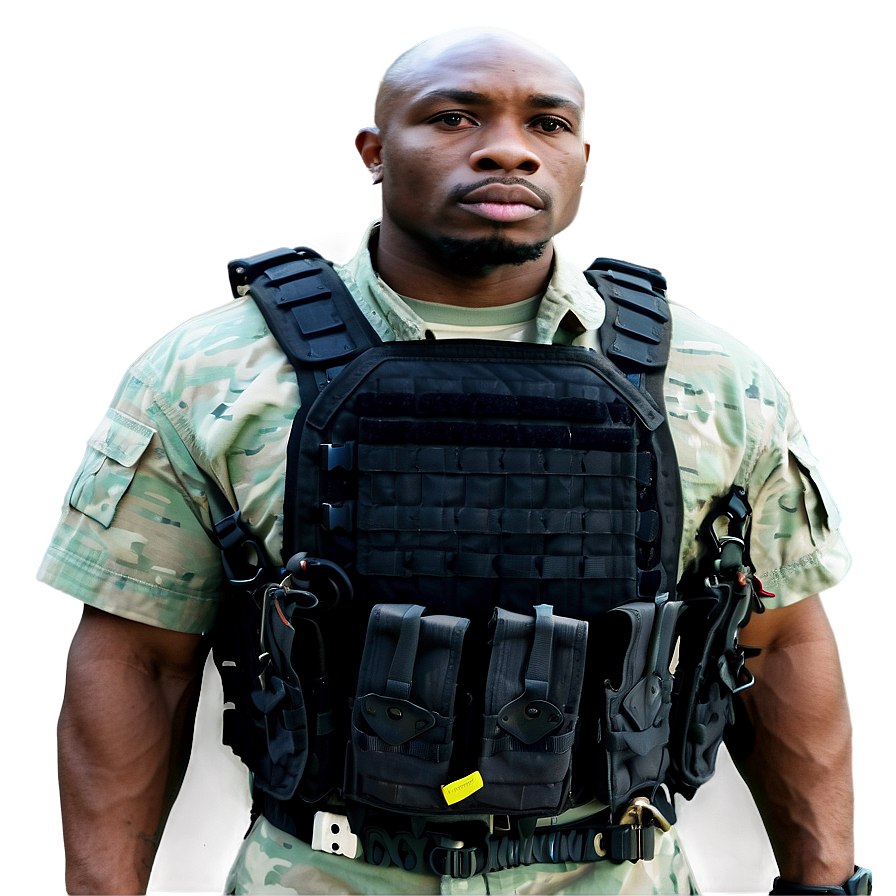 Black Plate Carrier Vest Png 06282024