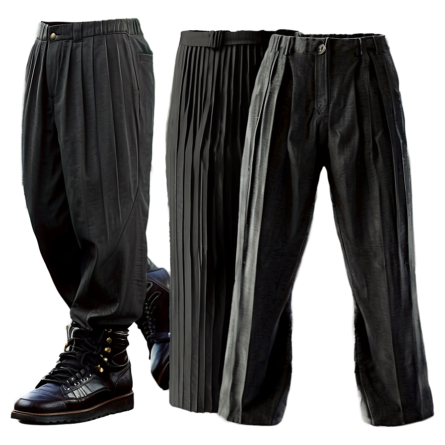 Black Pleated Pants Png Hut