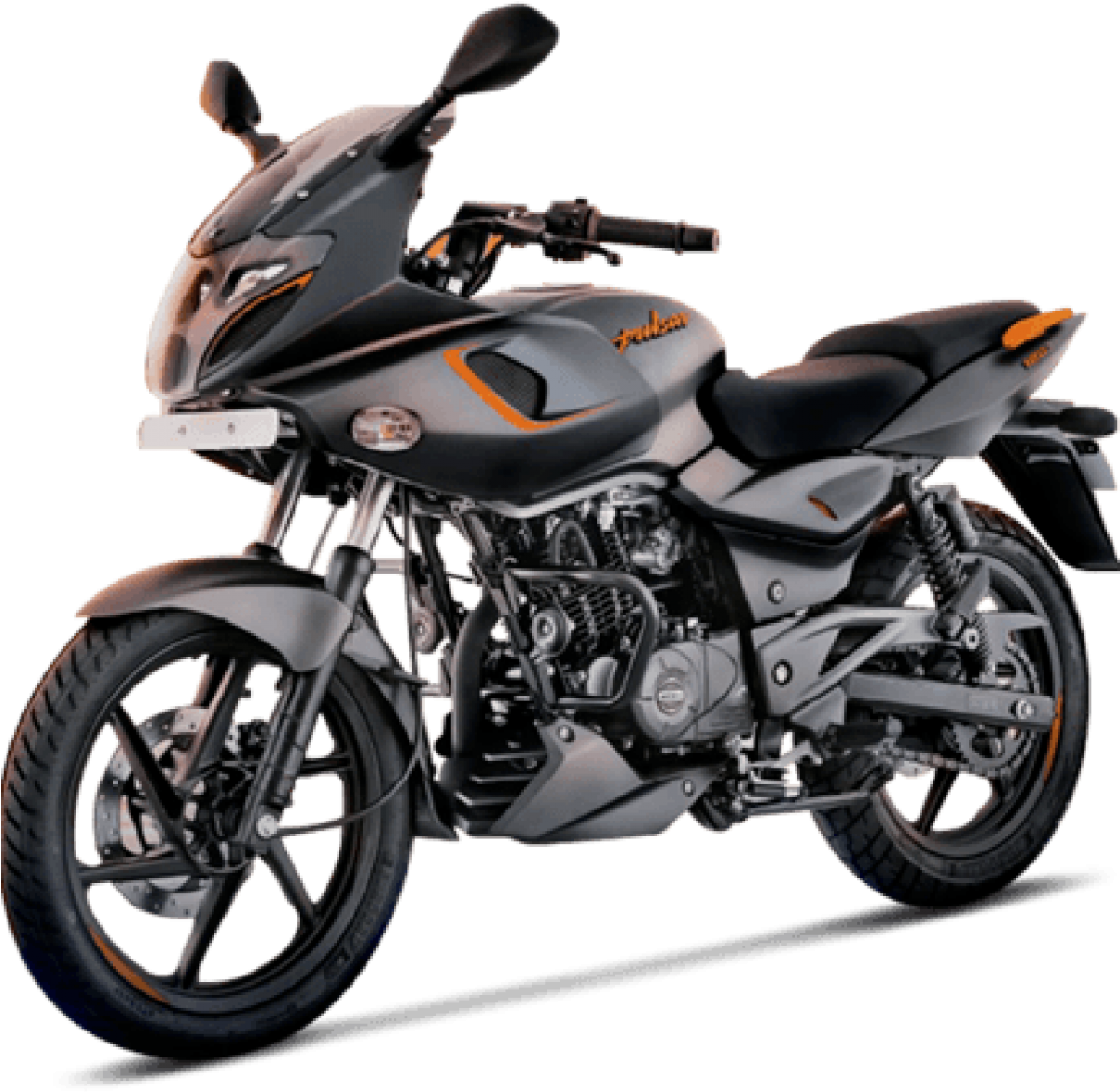 Black Pulsar Motorcycle Profile View