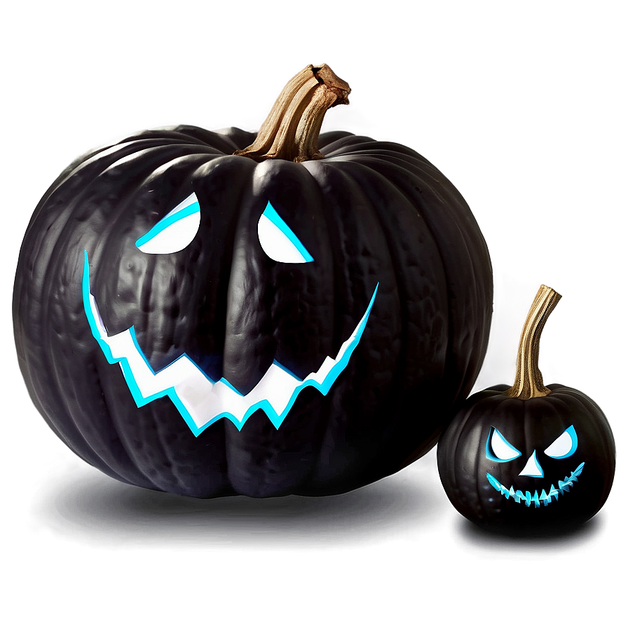 Black Pumpkin Carving Png 65