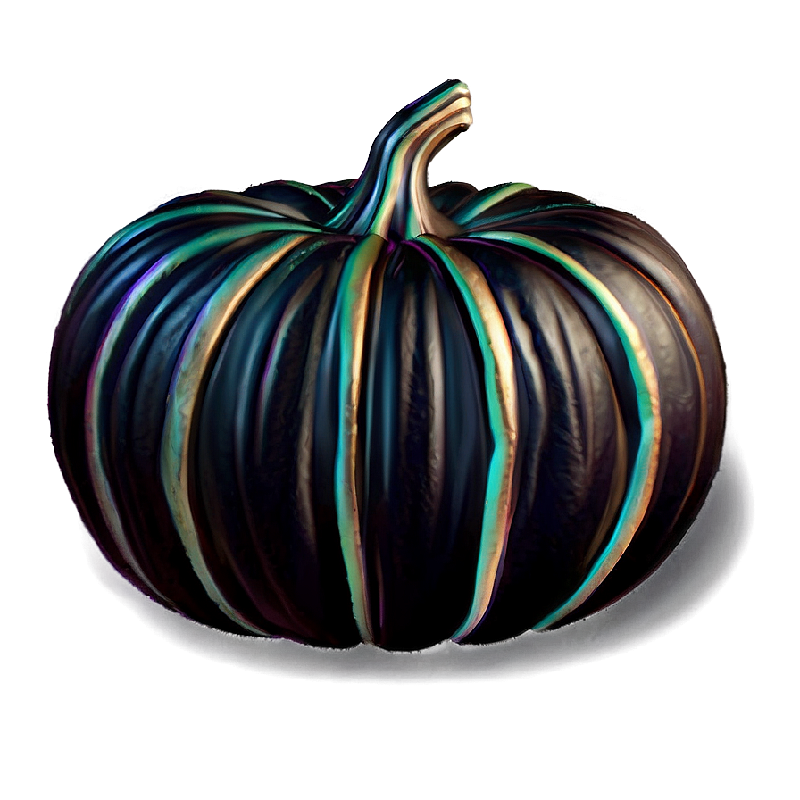 Black Pumpkin Decoration Png 06282024