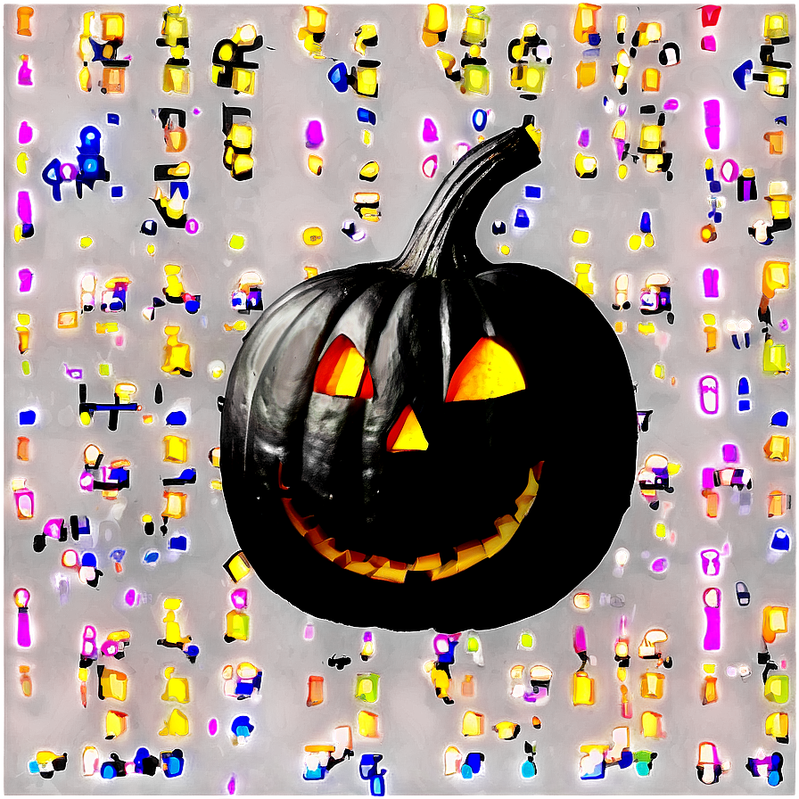 Black Pumpkin Glow Png Opt8