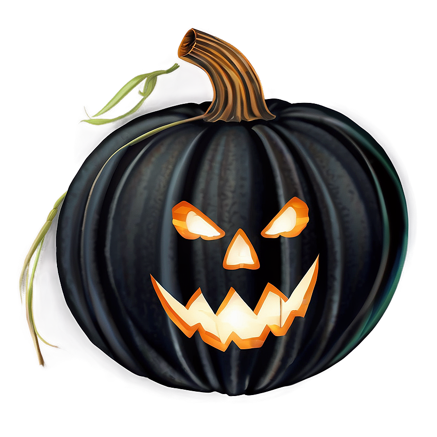 Black Pumpkin Jack-o'-lantern Png Oqt52