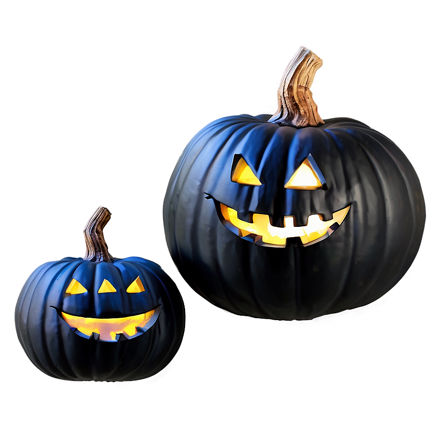 Black Pumpkin Lantern Png 06282024