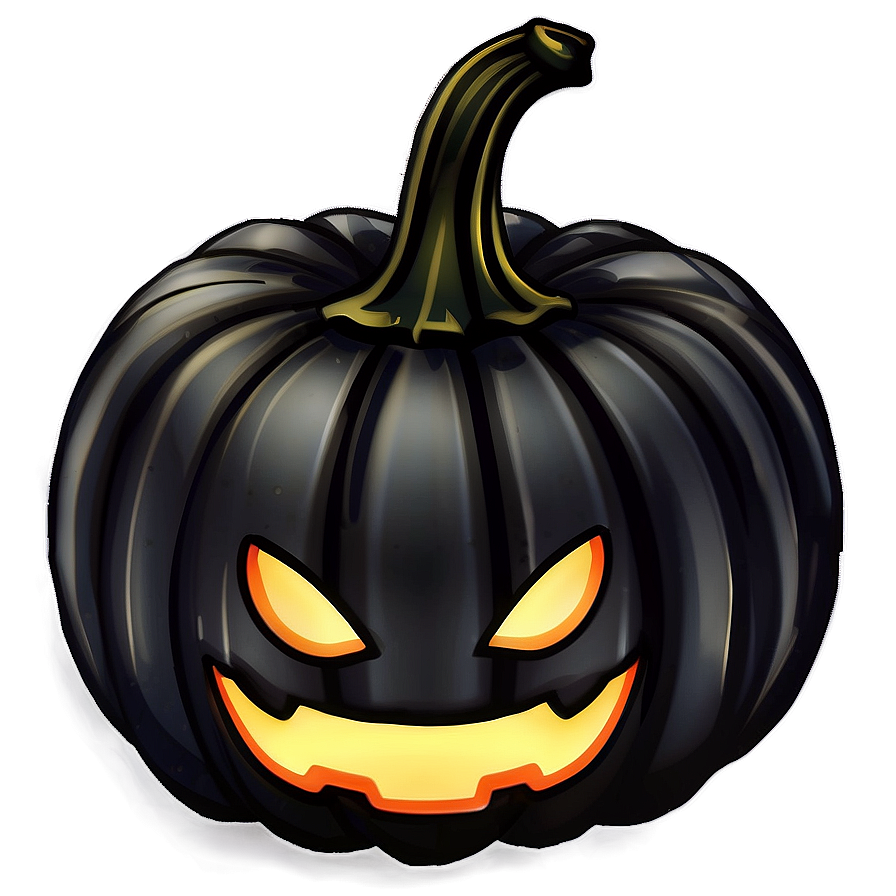 Black Pumpkin Scene Png 43