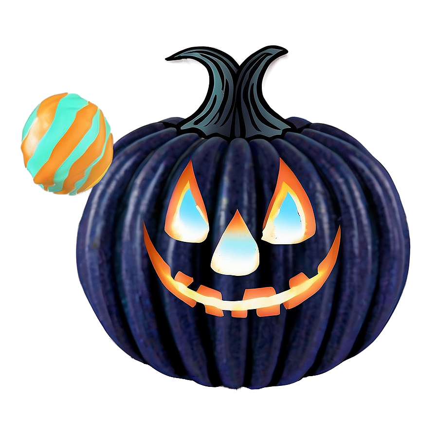 Black Pumpkin With Witch Png Xnw