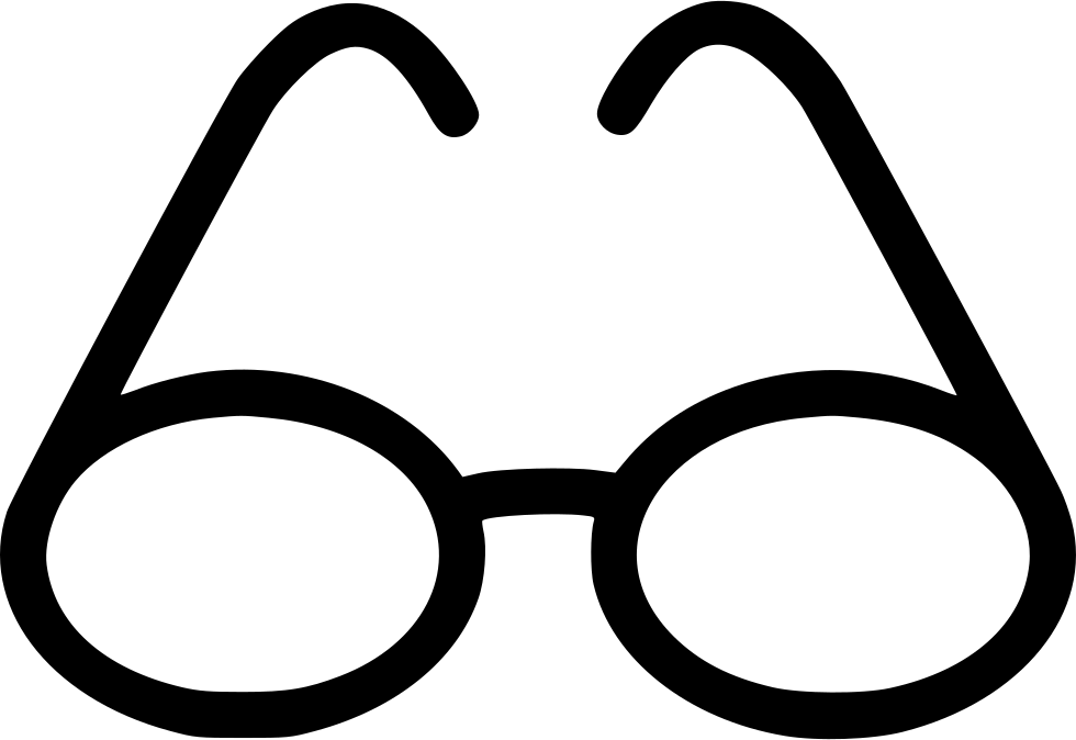 Black Rimmed Glasses Icon