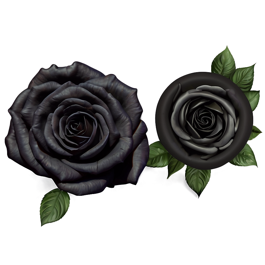 Black Roses Decoration Png Owm30