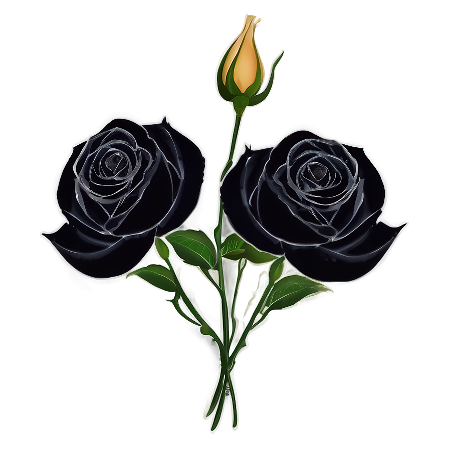 Black Roses Illustration Png Whn80