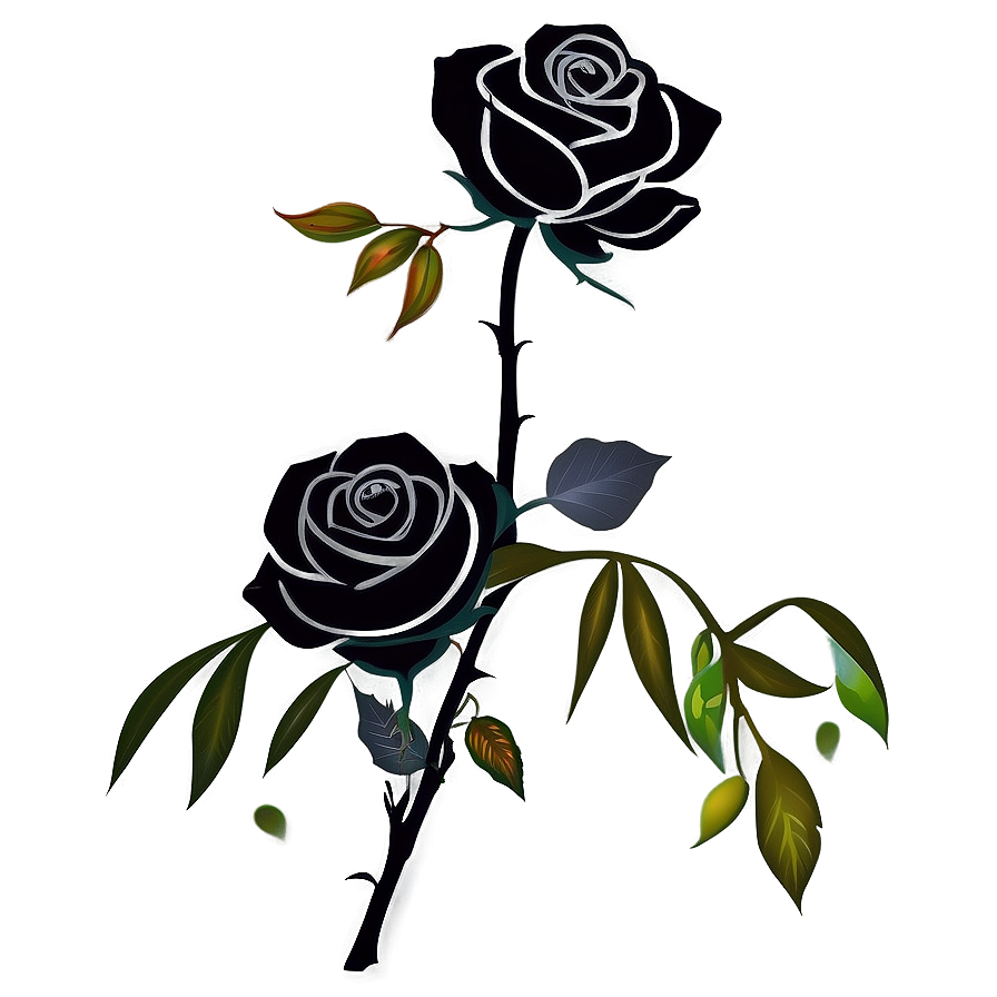 Black Roses Tattoo Design Png 06212024