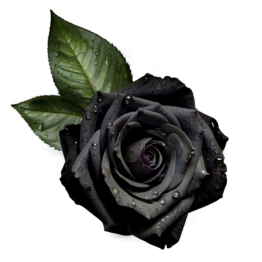 Black Roses With Dew Png Rcm