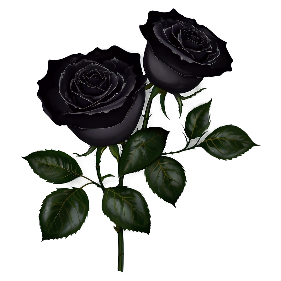 Black Roses With Lace Png 06212024