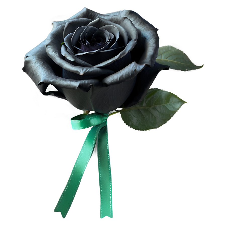 Black Roses With Ribbon Png 06212024