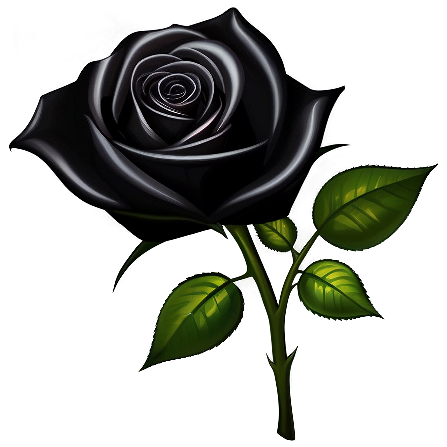 Black Roses With Thorns Png Rwt86