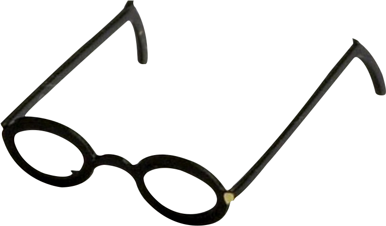 Black Round Eyeglasses Transparent Background
