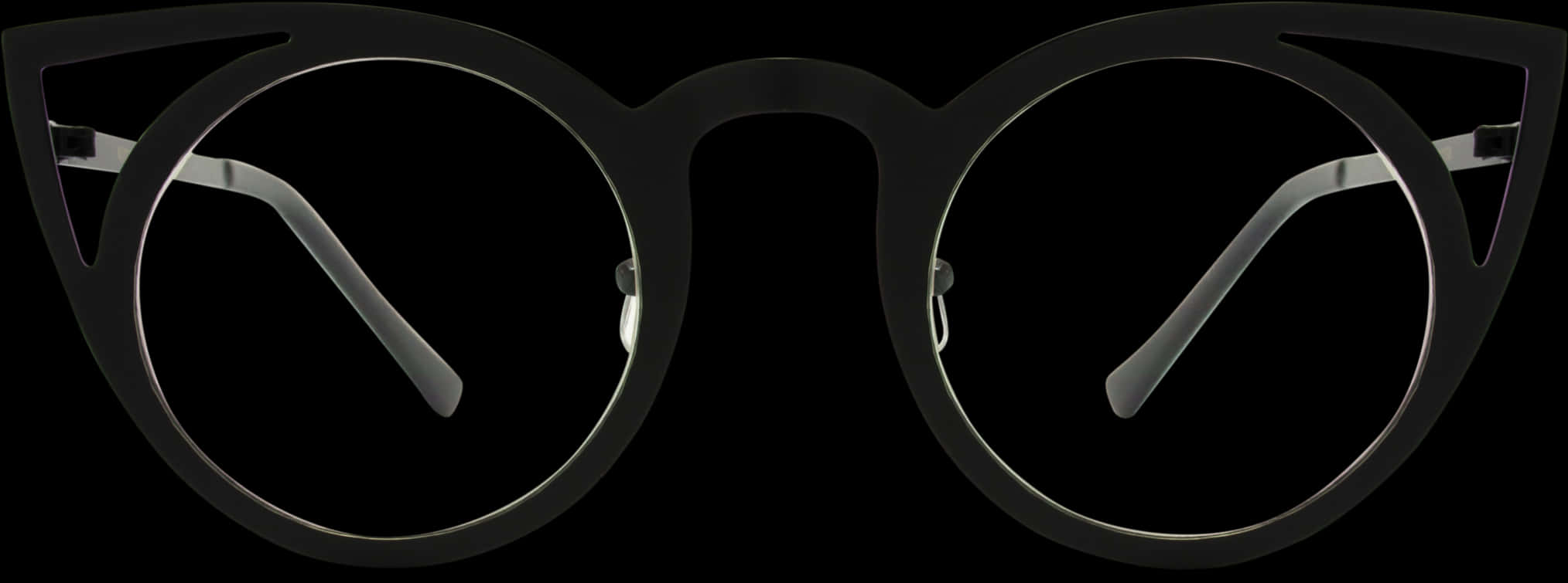 Black Round Glasses Transparent Background