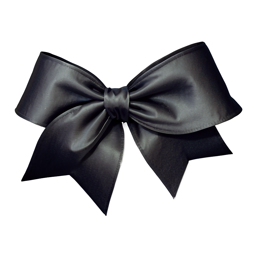 Black Satin Gift Bow Png Qdy