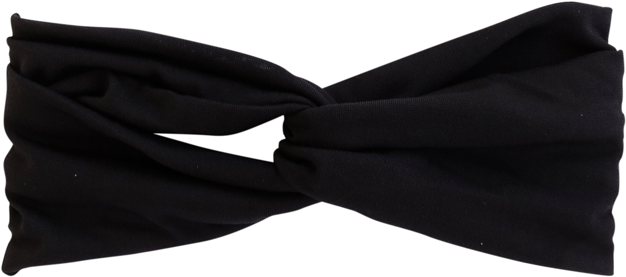 Black Satin Headband Knotted Design