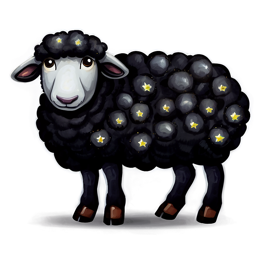 Black Sheep With Stars Png Vgw