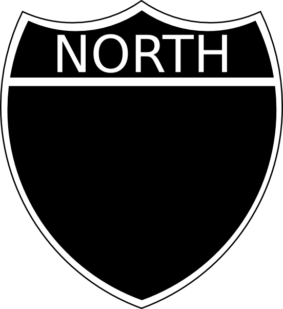 Black Shieldwith North Text