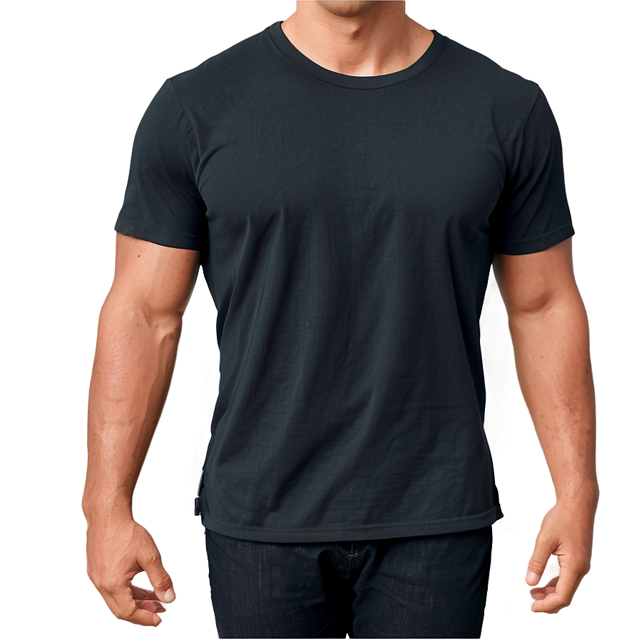 Black Shirt Short Sleeve Png 05252024