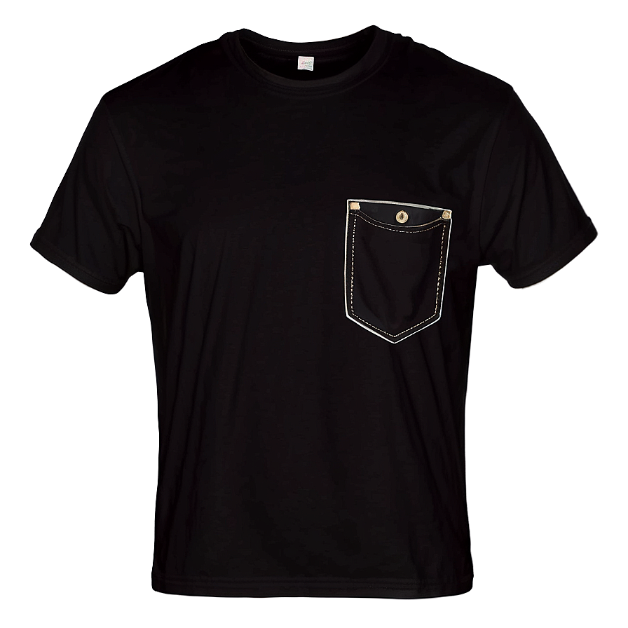 Black Shirt With Pocket Png 37