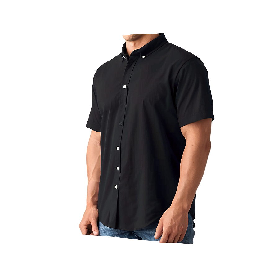 Black Shirt With Print Png 05252024