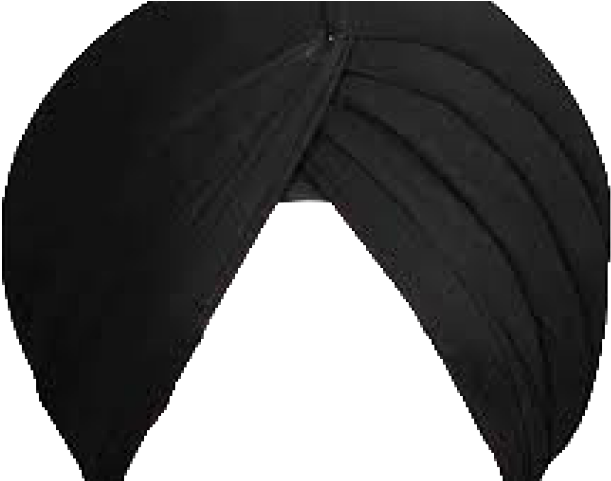 Black Sikh Turban Folded