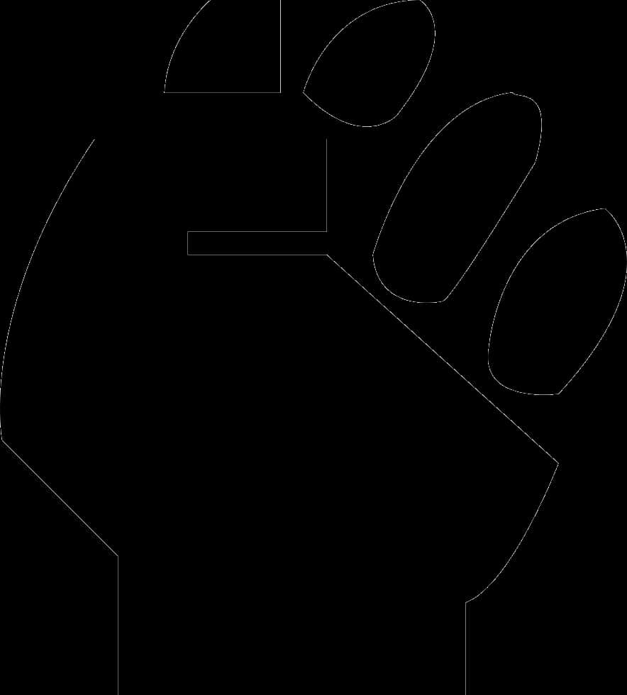 Black Silhouette Fist Graphic