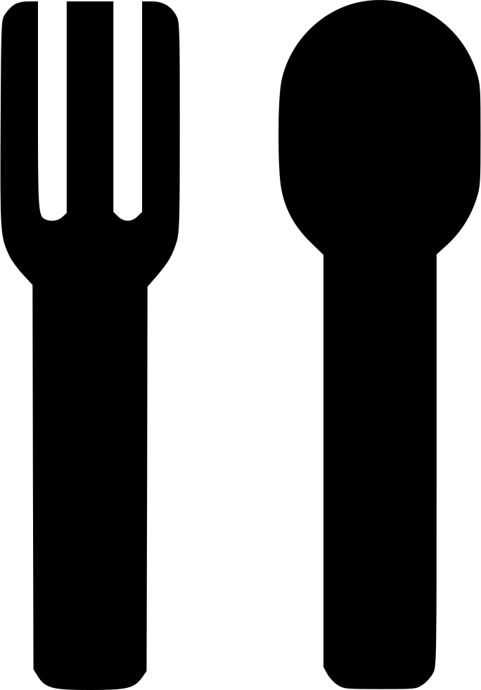 Black Silhouette Forkand Spoon