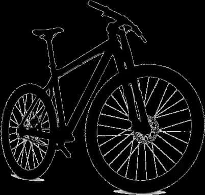 Black Silhouette Mountain Bike