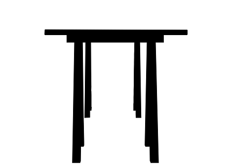 Black Silhouette Table Graphic