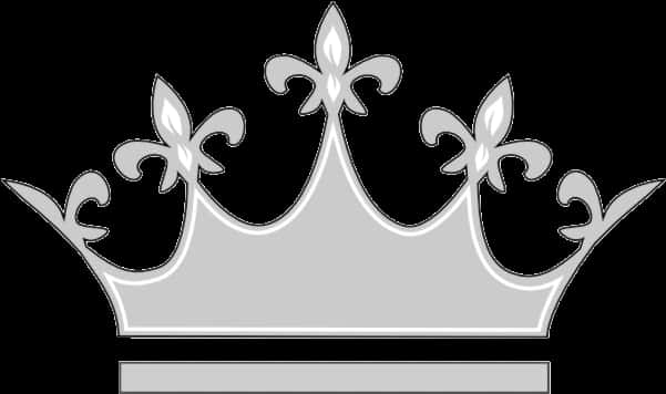 Black Silver Fleurde Lis Crown Graphic