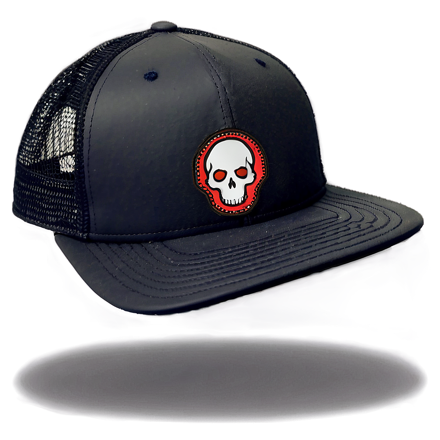Black Skull Trucker Hat Png 58