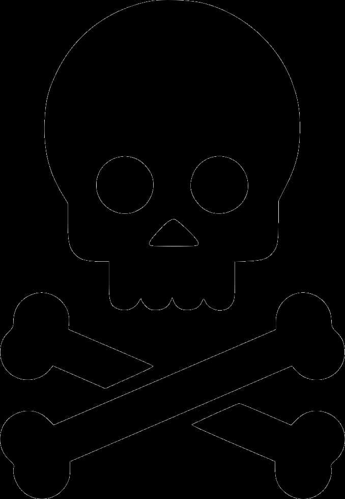 Black Skulland Crossbones Icon