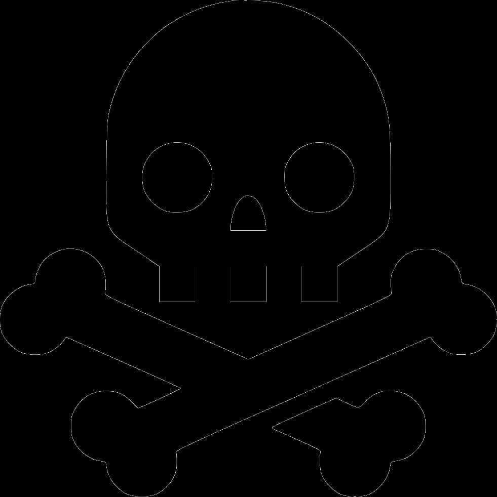 Black Skulland Crossbones Icon