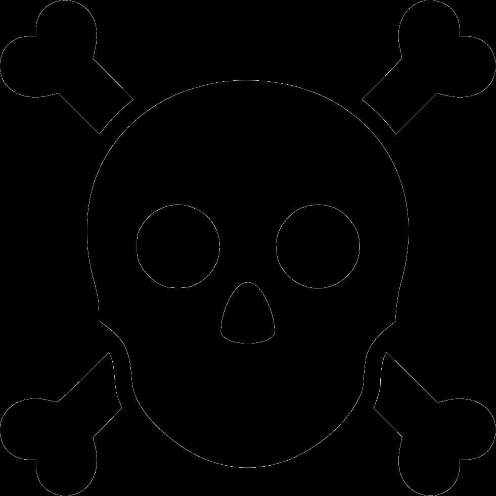 Black Skulland Crossbones Icon