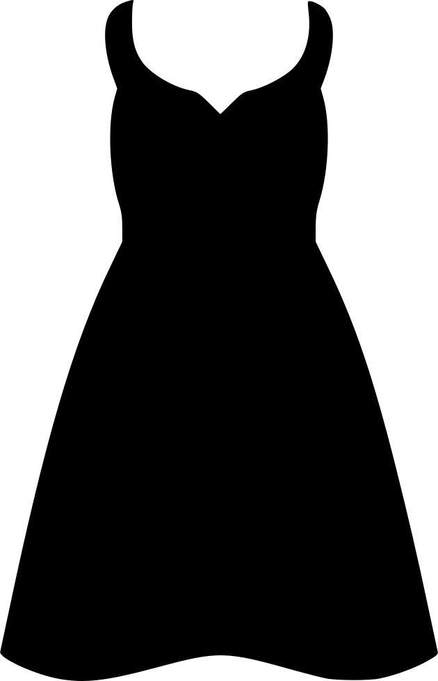 Black Sleeveless Dress Vector