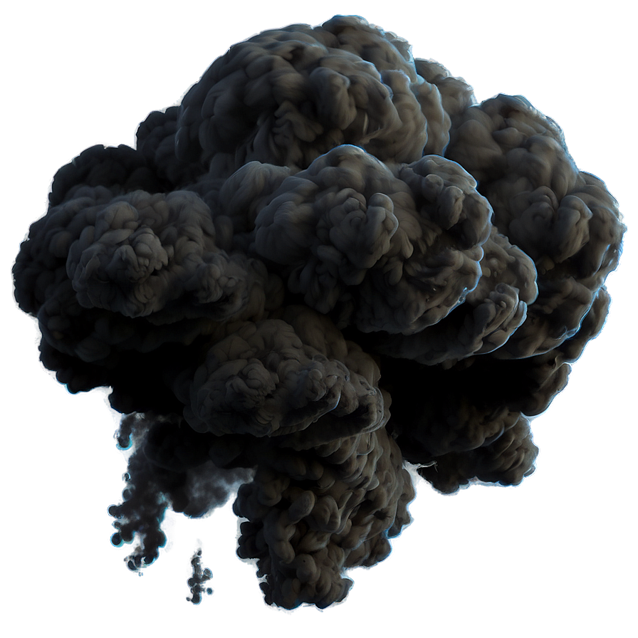 Black Smoke Clouds Png 06282024