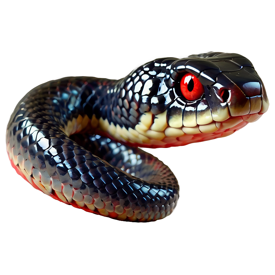 Black Snake With Red Eyes Png 06132024