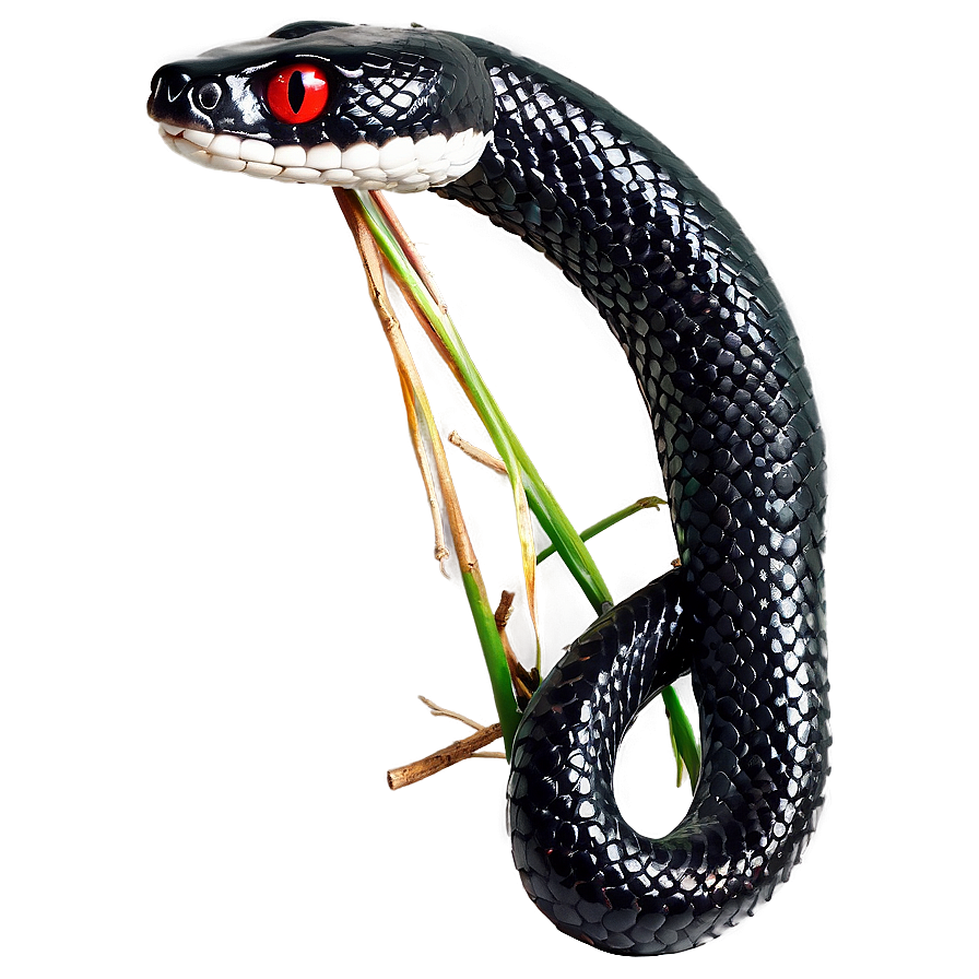 Black Snake With Red Eyes Png Rwl23