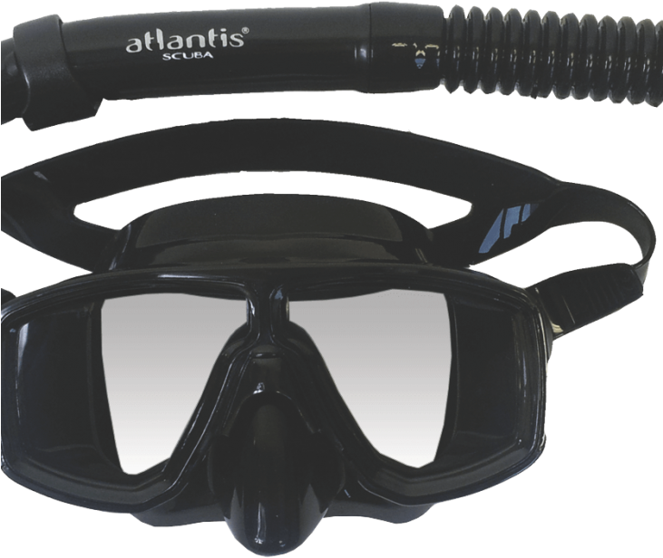 Black Snorkeling Mask Atlantis Scuba