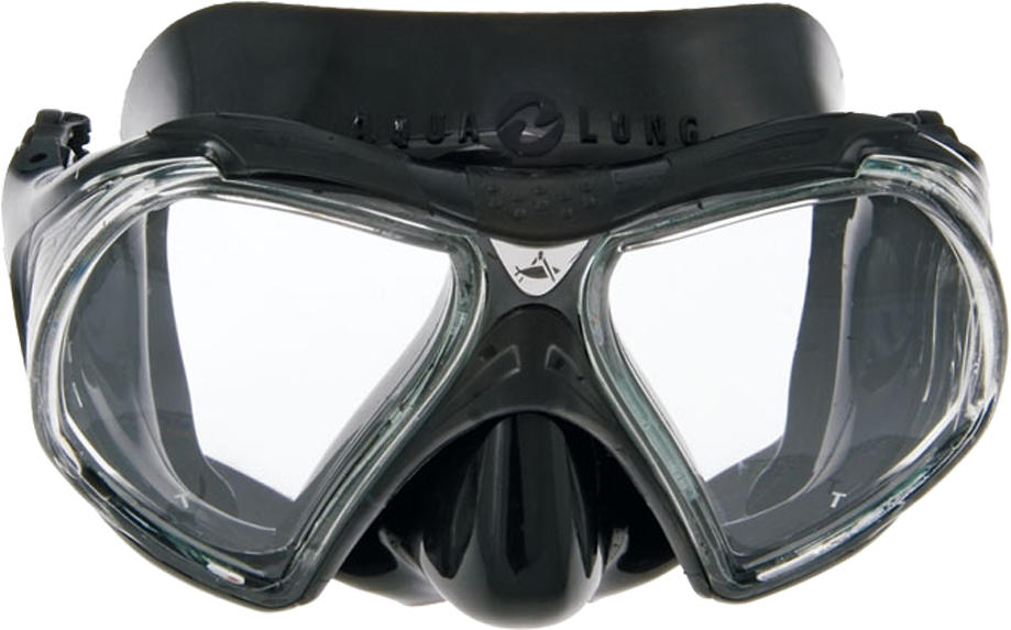 Black Snorkeling Mask Isolated