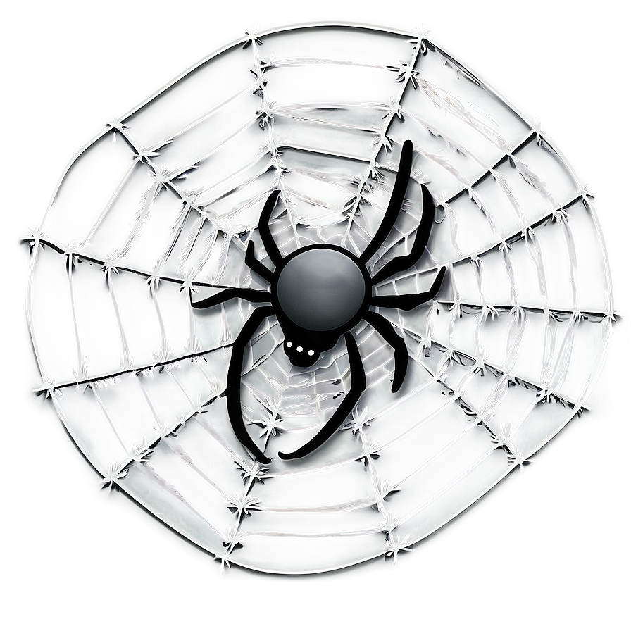 Black Spideron Web Illustration